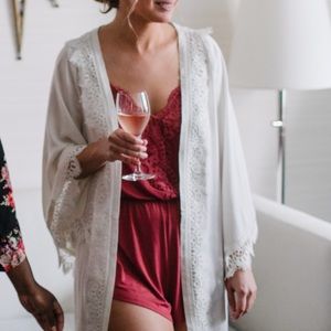 Red Sleep Romper